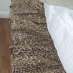 Ralph Lauren Home Twin Dust Ruffle Bedskirt Leopard Print Duvet Cover